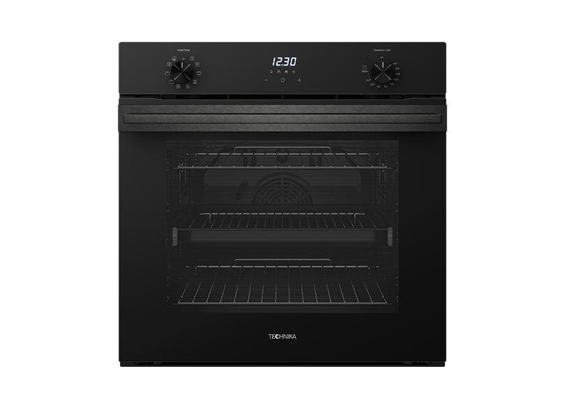 Built in store oven black